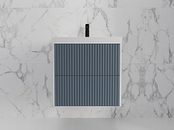 Style Line Тумба под раковину Стокгольм 60 подвесная графит софт – фотография-2